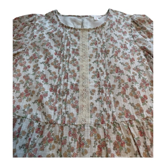 Jillian Harris X Joe Fresh Tiered Cotton Floral Mini Dress - Size Large - Picture 6 of 16